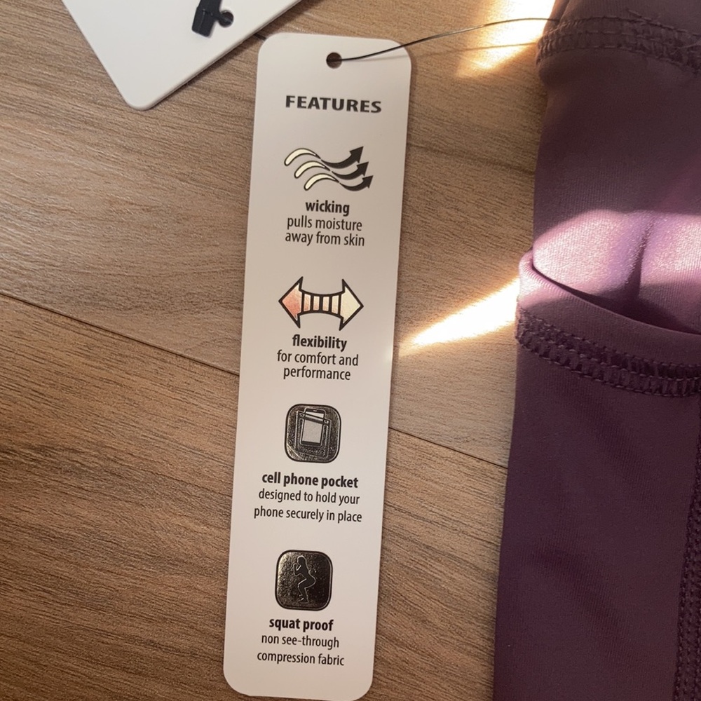 RBX ankle legging w cell phone pocket wicking & flexibility size S - Picture 4 of 17
